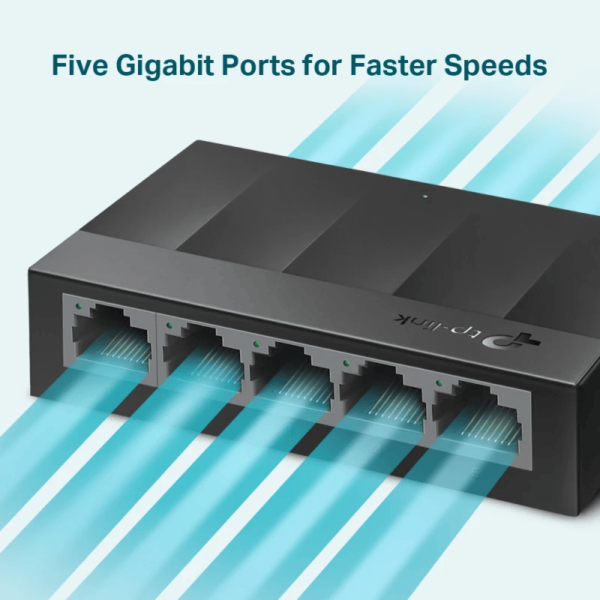 TP-Link LS1005G Switch – 5 Ports Gigabit 10/100/1000 Mbps – Image 4